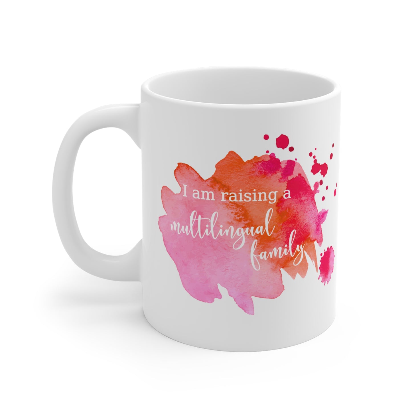 Can I Pick Your Booger? Funny Multilingual Family Mug in Pink, Canadian made