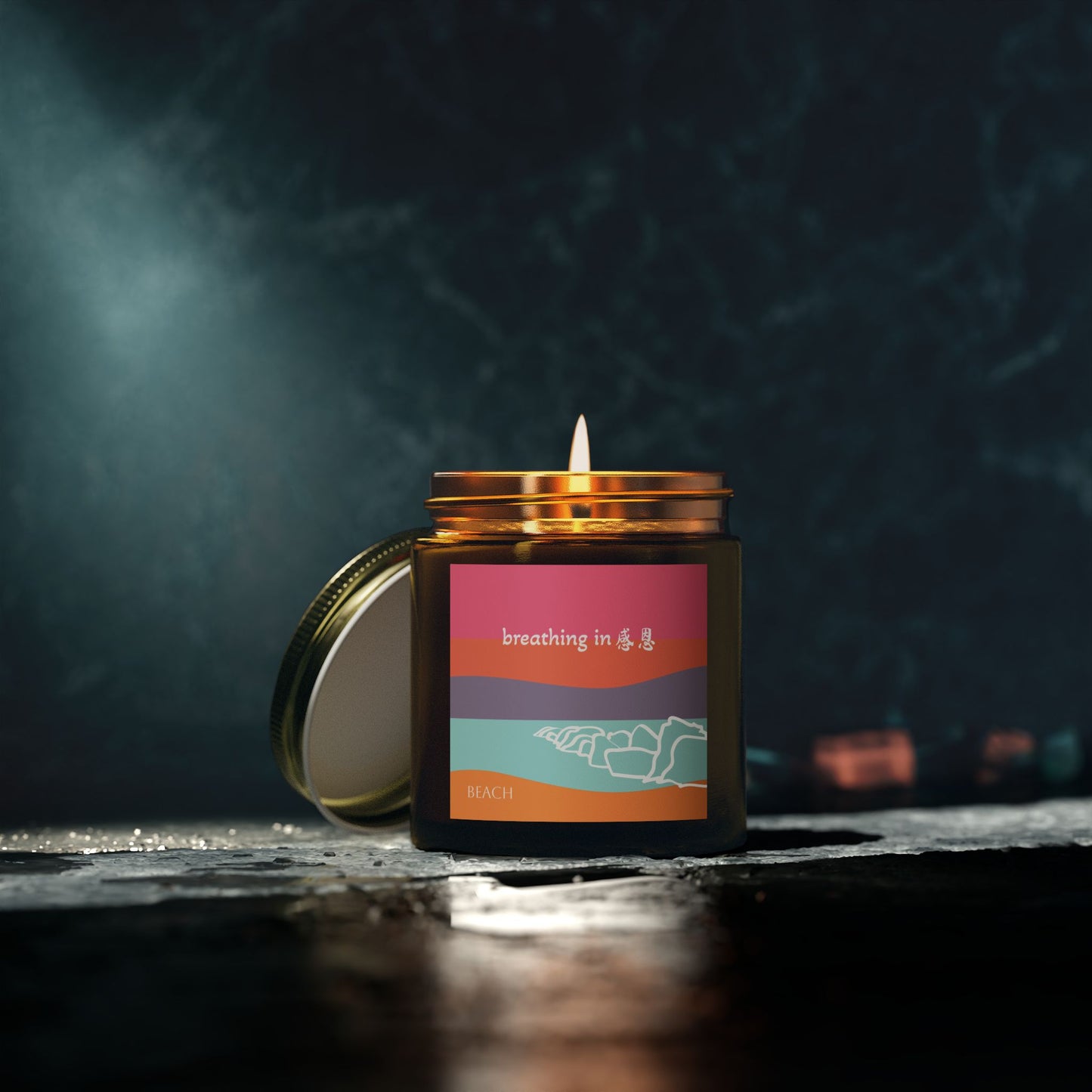 Scented Candles - Breathing In 感恩 Beach Motif Eco-Friendly Candle (4oz, 9oz)