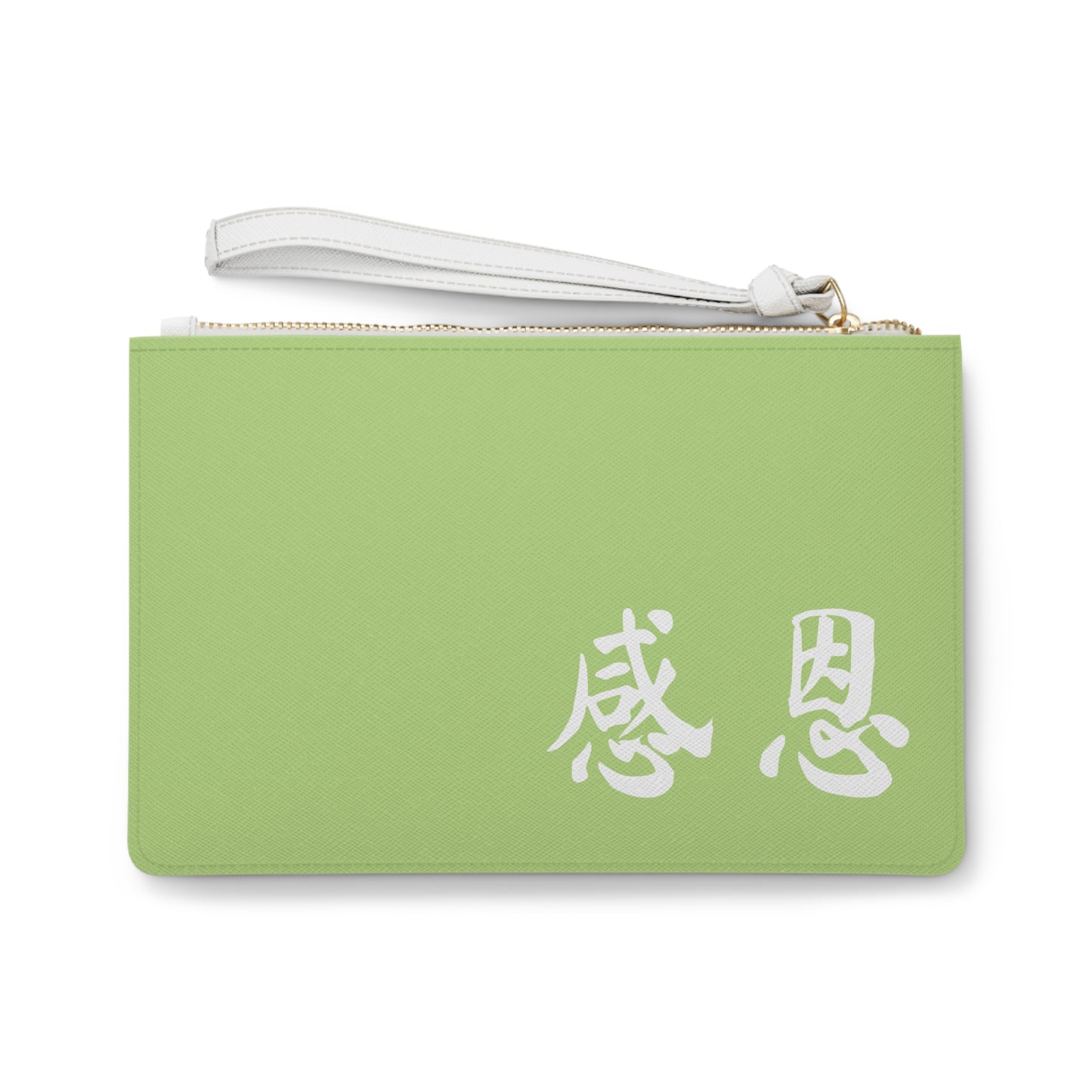 Clutch Bag - Forest Motif ζζ© Wristlet Handbag with Pear Green Back