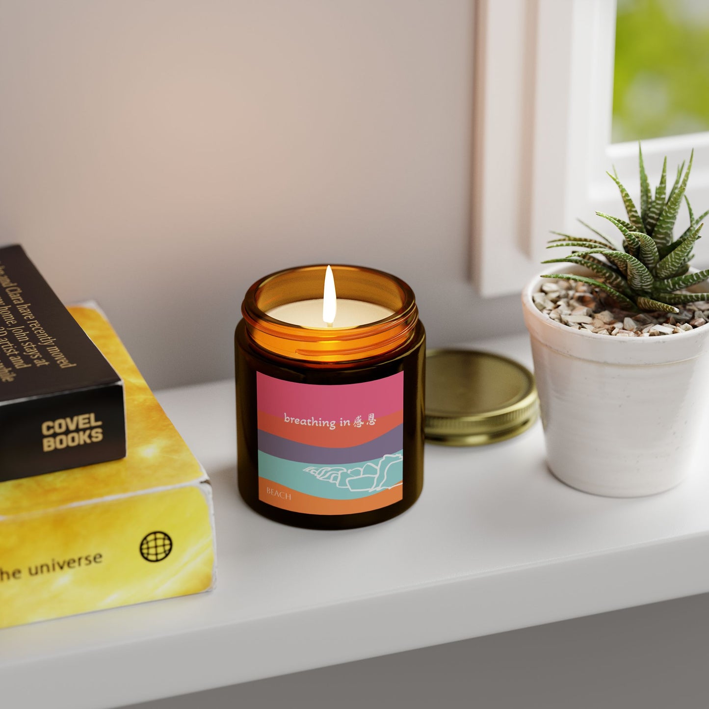 Scented Candles - Breathing In 感恩 Beach Motif Eco-Friendly Candle (4oz, 9oz)