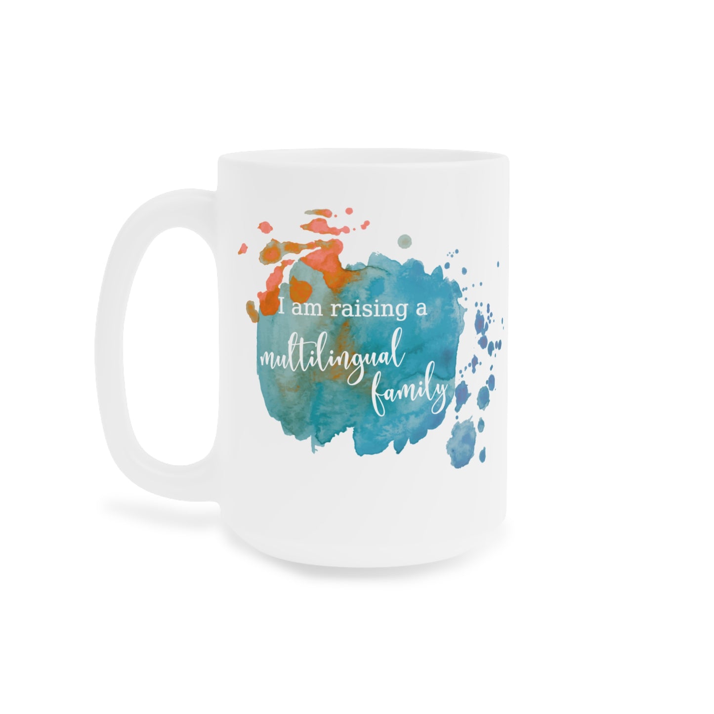 Can I Pick Your Booger? Funny Multilingual Family Mug in Turquoise, Canadian made