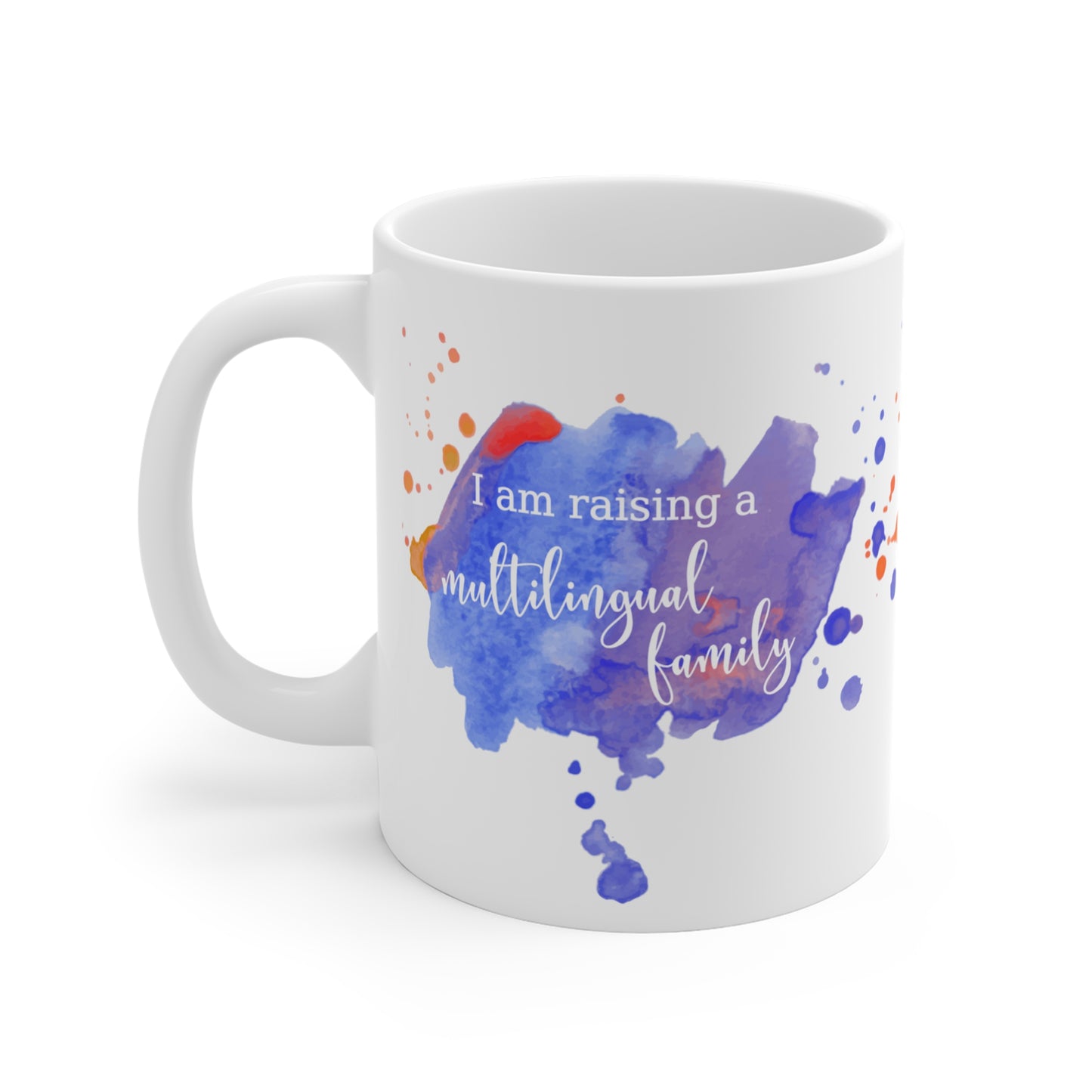 Where Are Your Socks? Funny Multilingual Family Mug in Purple, Canadian made