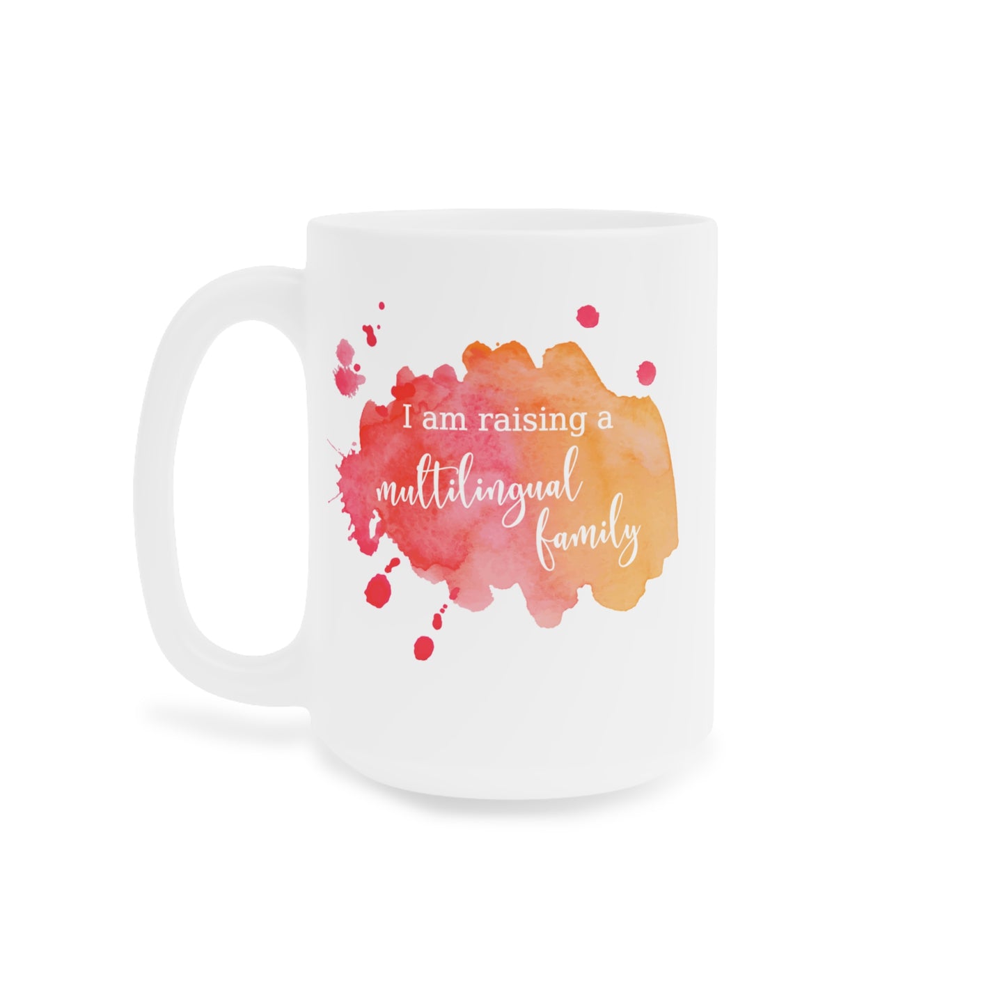 Can I Pick Your Booger? Funny Multilingual Family Mug in Peach, Canadian made