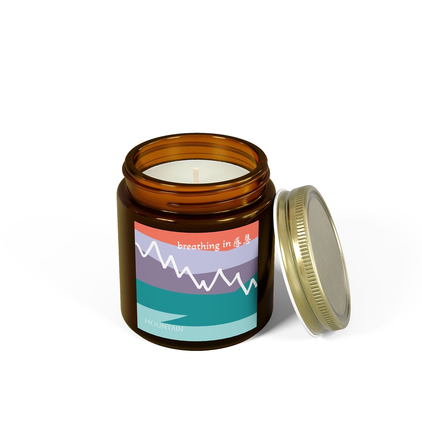 Scented Candles - Breathing In 感恩 Mountain Motif Eco-Friendly Candle (4oz, 9oz)