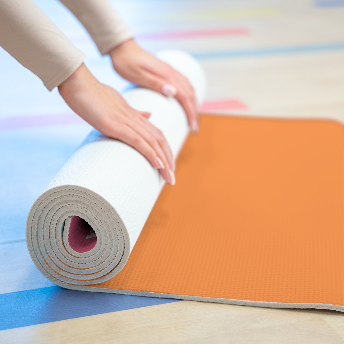 Yoga Mat - Hand Illustrated Colour Block Beach 感恩 Motif