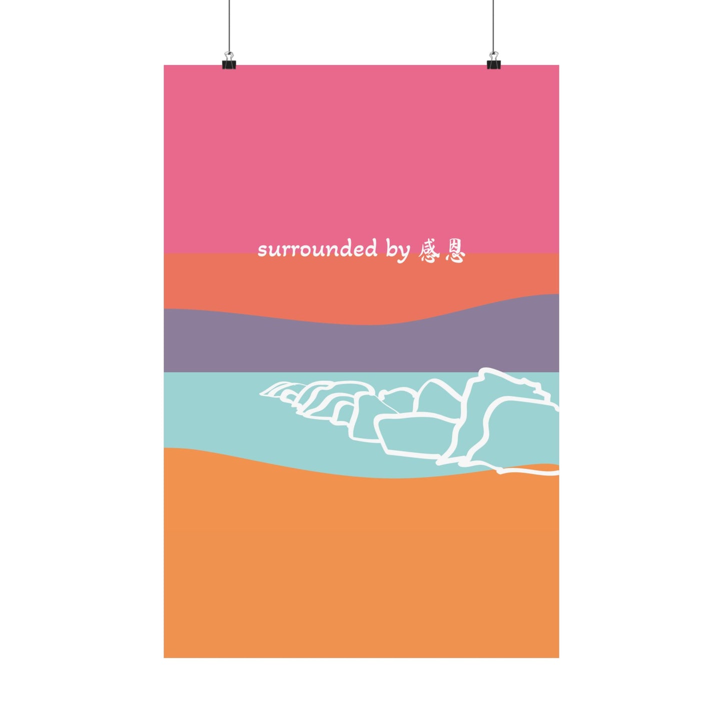 Wall Art - Beach 感恩 Wall Poster for Home Decor