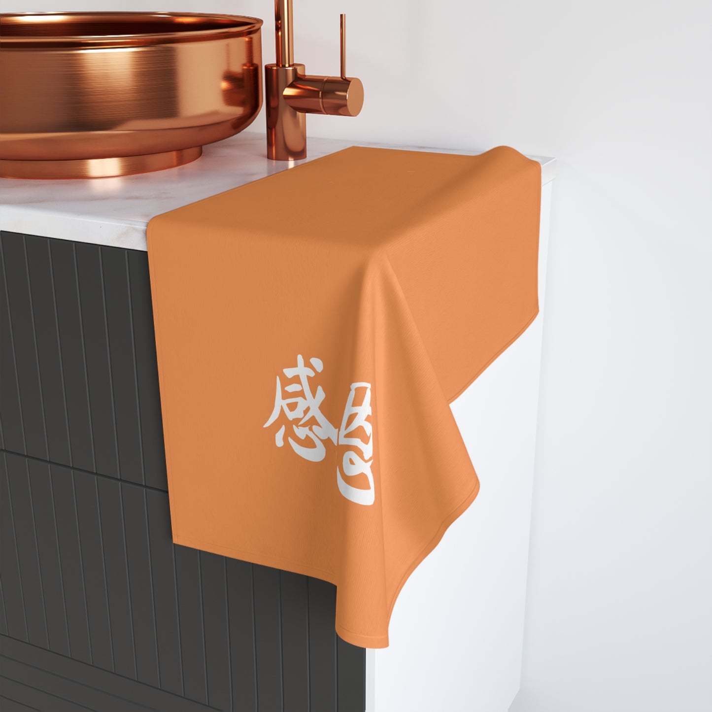 Hand Towel - Melon Orange Coloured 感恩 Design