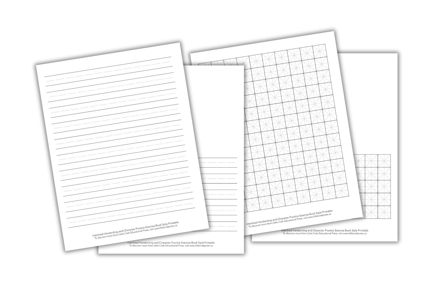 Interlined Handwriting & Character Practice Exercise Book Style Digita ...