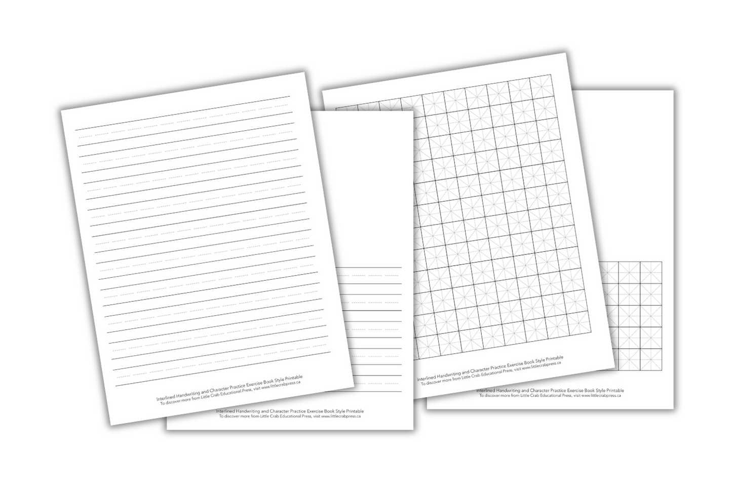 Interlined Handwriting & Character Practice Exercise Book Style Digital Download